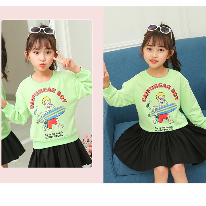 Áo Sweater Không Tay Dáng Rộng 110-160cm Thời Trang Xuân Thu Cho Bé