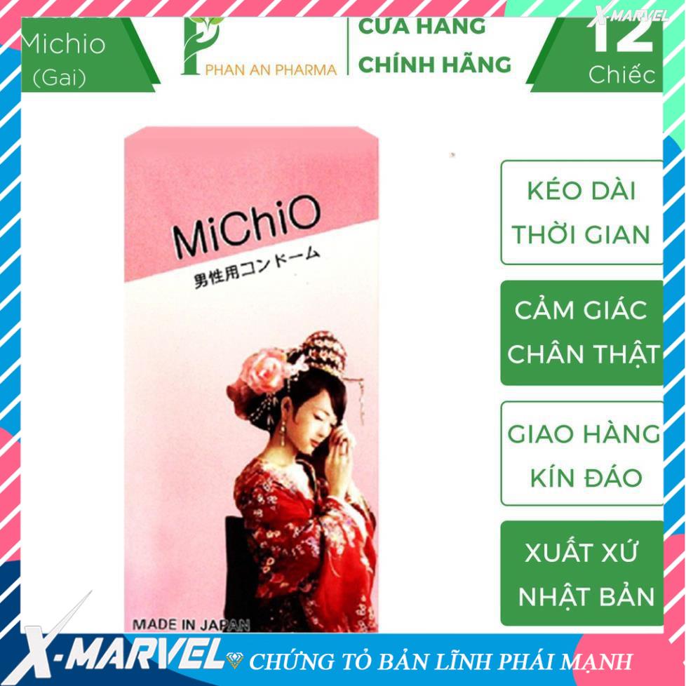 Bao cao su MICHIO Nhật Bản - Gân gai, khử mùi tối đa, co giãn linh hot /điều hòa niềm vui