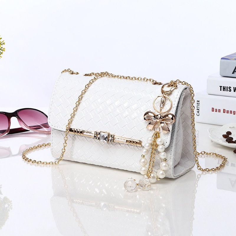 Túi Đeo Vai Màu Kẹo Phối Dây Xích Phong Cách Hàn Quốc Thời Trang Cho Nữ