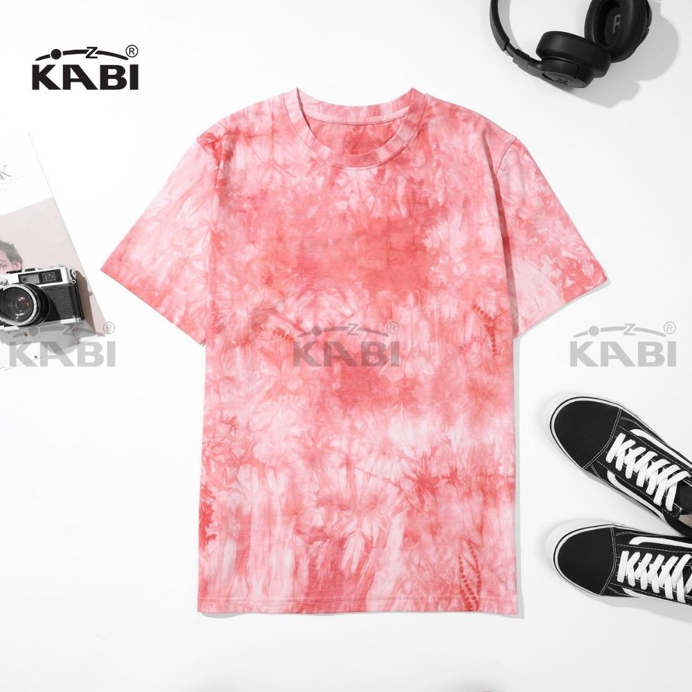 Áo thun nam KABI áo tay ngắn cổ tròn màu loang wash cotton co giãn thoáng mát | BigBuy360 - bigbuy360.vn