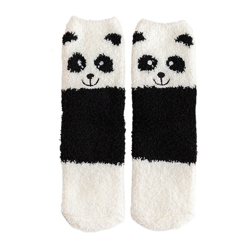 Xiangbao Vớ Nhung San Hô Dày Dặn Mềm Mại Họa Tiết Động Vật Hoạt Hình Dễ Thương Giữ Nhiệt Mùa Đông Cho Nữ