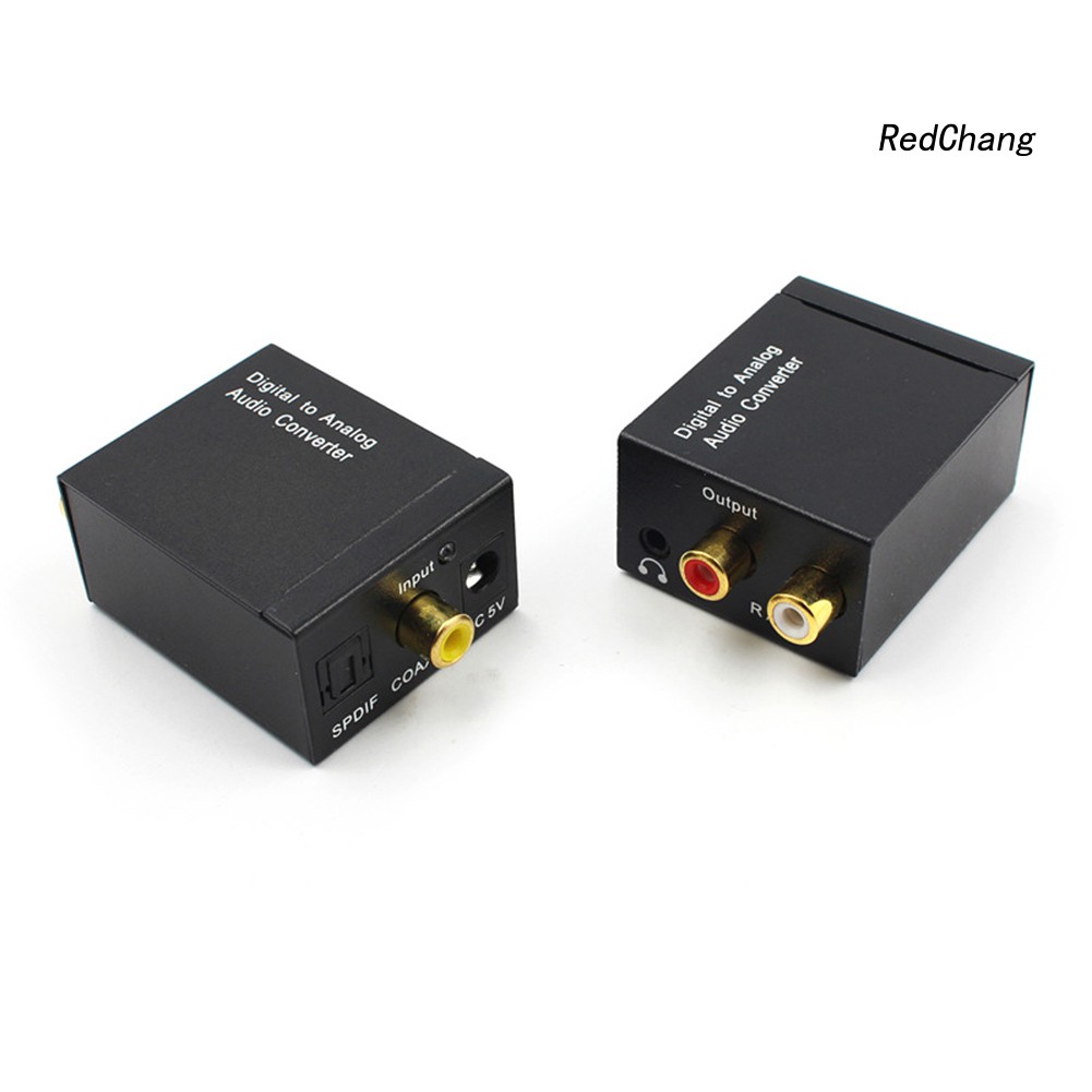 -SPQ- 3.5mm Optical Coaxial Toslink Digital to Analog RCA R/L Audio Converter Adapter