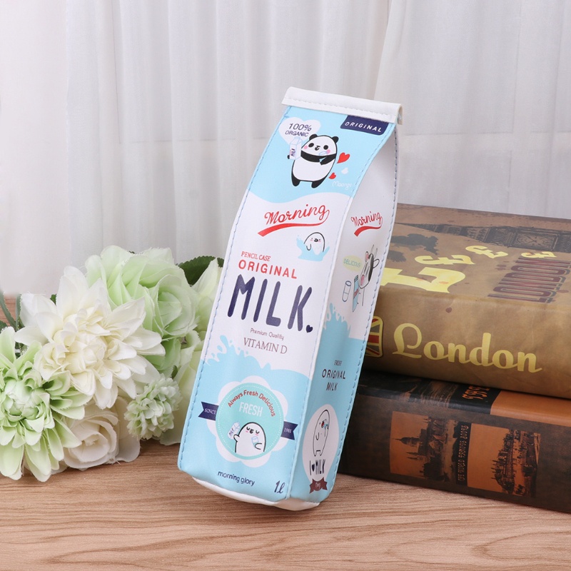Túi Đựng Bút / Đồ Trang Điểm Hình Hộp Sữa Sáng Tạo