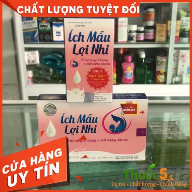 Viên Uống Lợi Sữa Ích Mẫu Lợi Nhi Hỗ Trợ Tăng Dồi Dào Lượng Sữa Mẹ, Bồi Bổ Khí Huyết Hộp 20-60 Viên