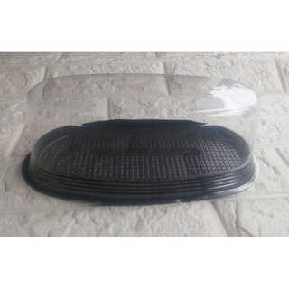 Sét 10 hộp nhựa đế đen hình ovan.