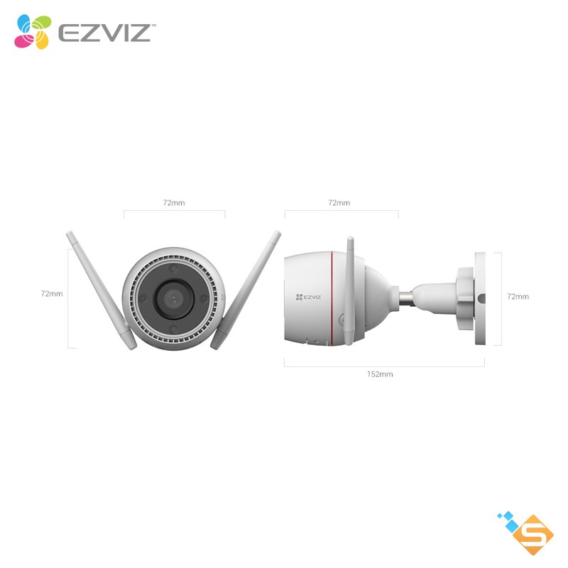 Camera Wi-Fi Ngoài Trời EZVIZ C3TN OutPro 3MP 2K / 2MP H.265 - Bảo Hành Chính Hãng 2 Năm