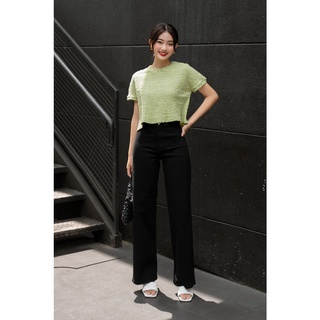 OLV - Áo Textured Tee in Green