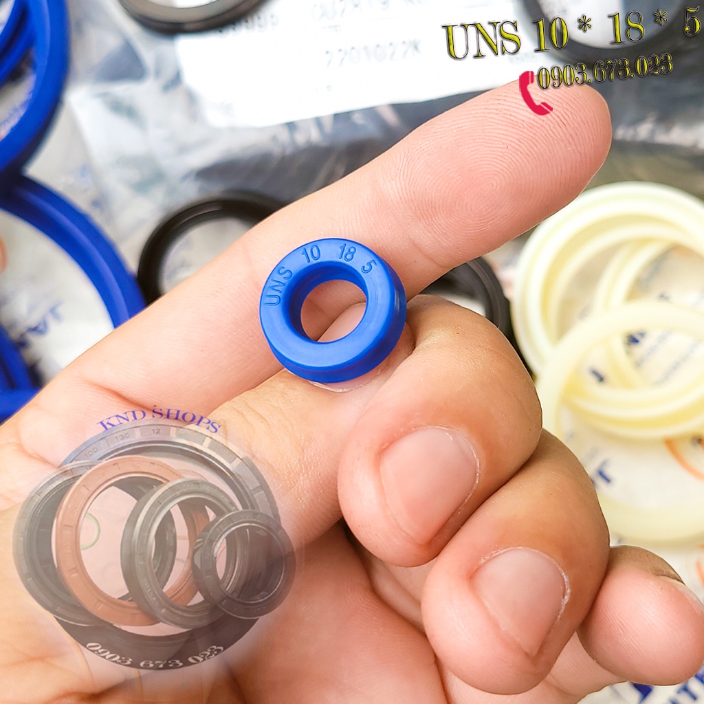 Gioăng phớt thủy lực UNS 10*18*5, phớt chắn dầu thủy lực chuyên cho máy đào, máy xúc, cẩu và xe nâng | KND Shops