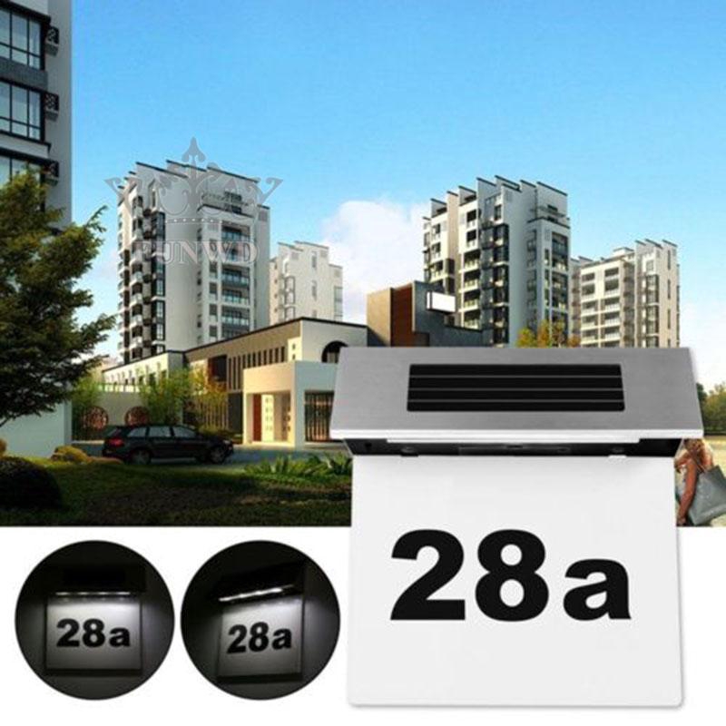 Bộ biển đánh dấu số 0-9 kí tự A-G treo tường 19*18*6cm có đèn LED bằng thép không gỉ