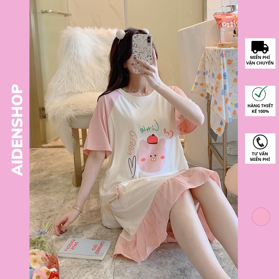 Váy bầu đẹp thiết kế Aidenshop đầm bầu mặc nhà mùa hè đi ngủ