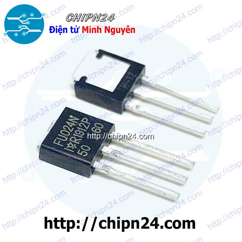 [2 CON] Mosfet FU024N TO-251 16A 55V Kênh N (IRFU024N FU024 75mOhm 13.3nC)