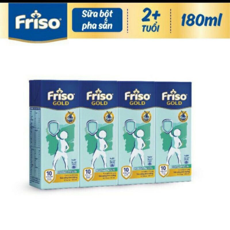 (Date 2023) Lốc 4 hộp Sữa pha sẵn Friso Gold 180ml/110ml