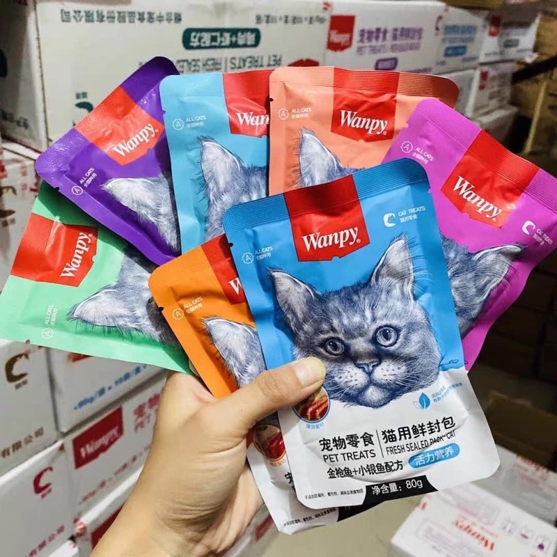 PATE WANPY thức ăn cho mèo 80gr - pate dinh dưỡng meo