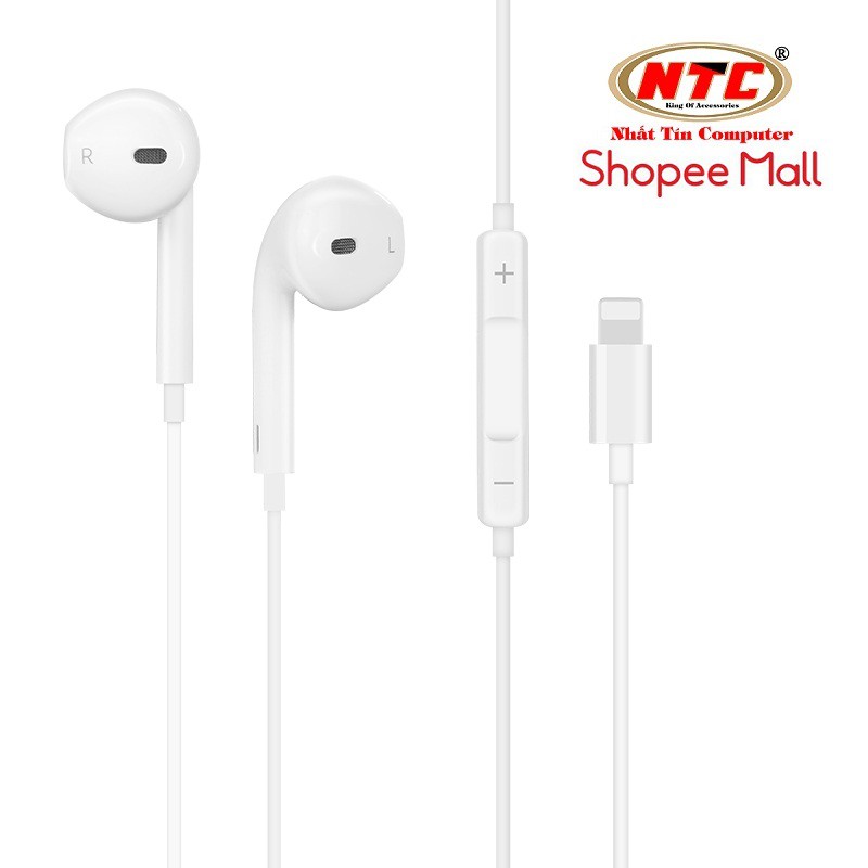 Tai nghe nhét tai Hoco L7 Plus dành cho Iphone 7/8/X - cổng Lightning (Trắng) - Hãng phân phối chính thức