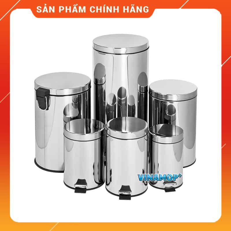 [FreeShip] 20L - THÙNG RÁC TRÒN INOX ĐẠP CHÂN VINAMOP TNTB200 - HÀNG CHÍNH HÃNG VINAMOP