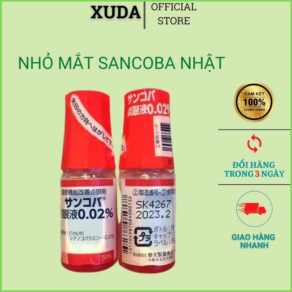 Nhỏ mắt sancoba nhật bản 5ml chống cận thị khô mắt mỏi mắt