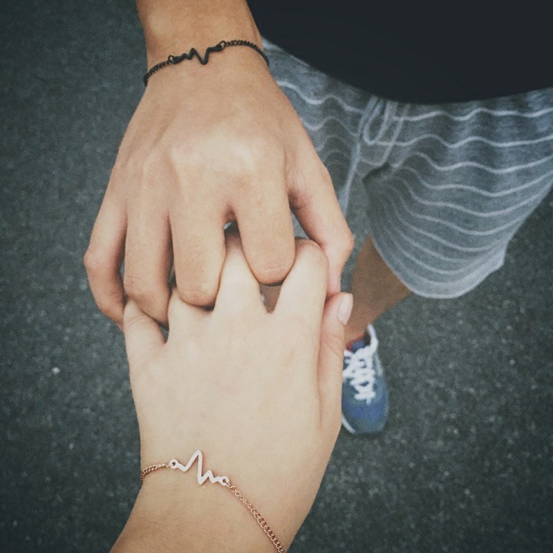 Vòng đeo tay kiểu dáng đơn giản phong cách Hàn Quốc cho nam / nữ