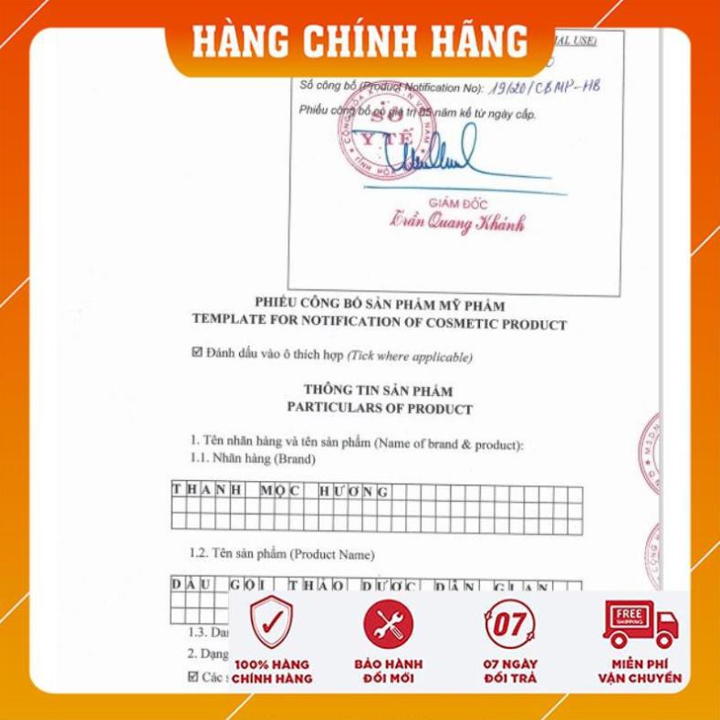 DẦU GỘI DẠNG GÓI 6ML THANH MỘC HƯƠNG