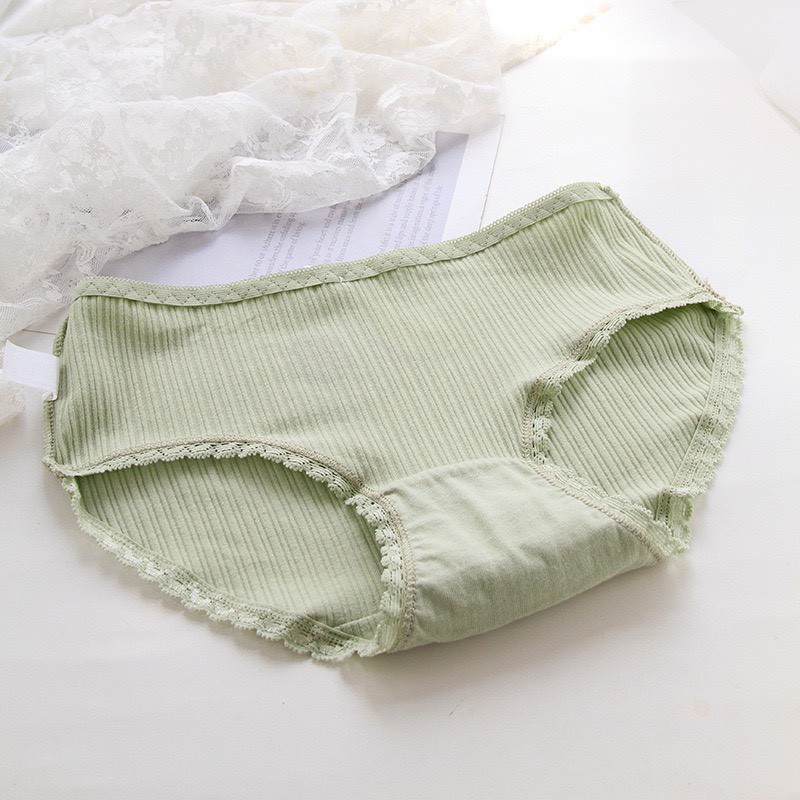 Quần lót nữ gân tăm trái bơ thoáng khí mềm mại lên dáng sexy SET Bơ Matcha 618