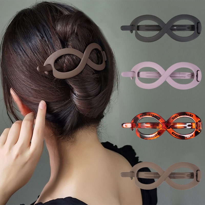 Kẹp tóc CHLINS màu trơn đơn giản thời trang Hàn Quốc dành cho nữ
