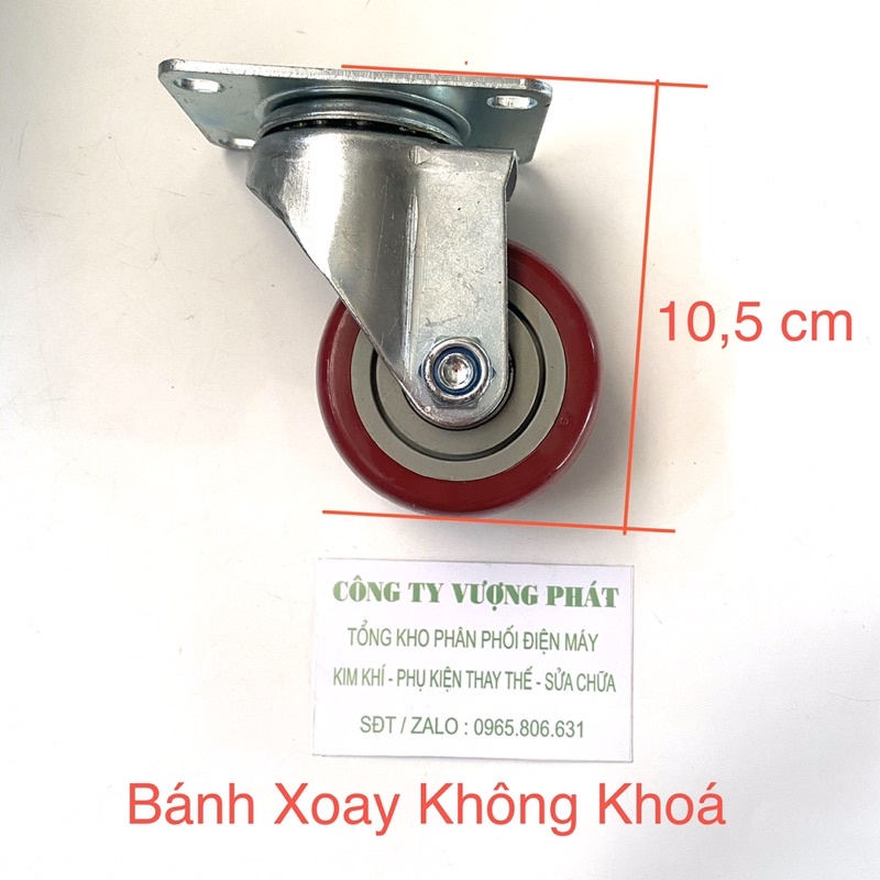 Bánh Xe Đẩy Hàng Xoay 360 Độ Cao Cấp Màu Mận Chịu Lực Đến 200 Kg