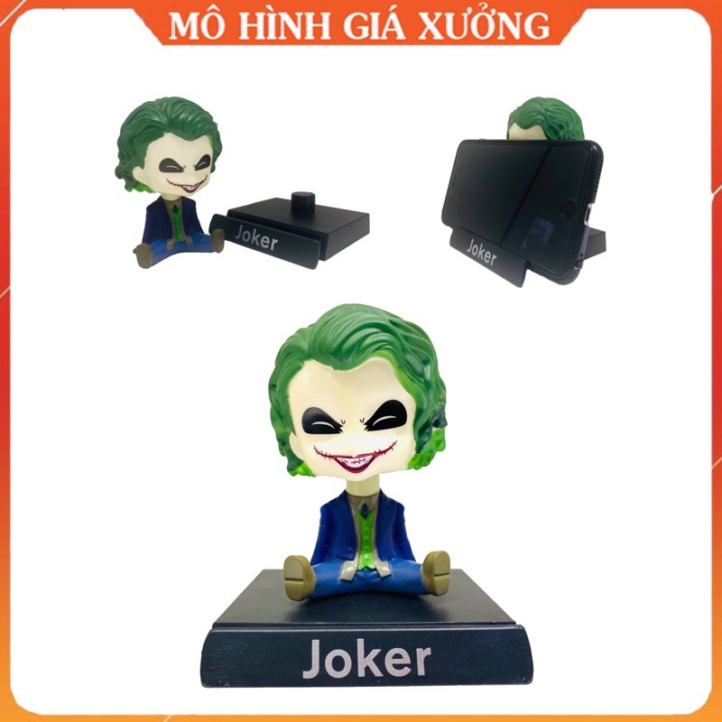 🔥 Mô Hình Joker Chibi  lắc đầu - Trang trí taplo ô tô - Trang trí bàn học bàn , bàn  làm việc  - Kê Điện Thoại - Figure