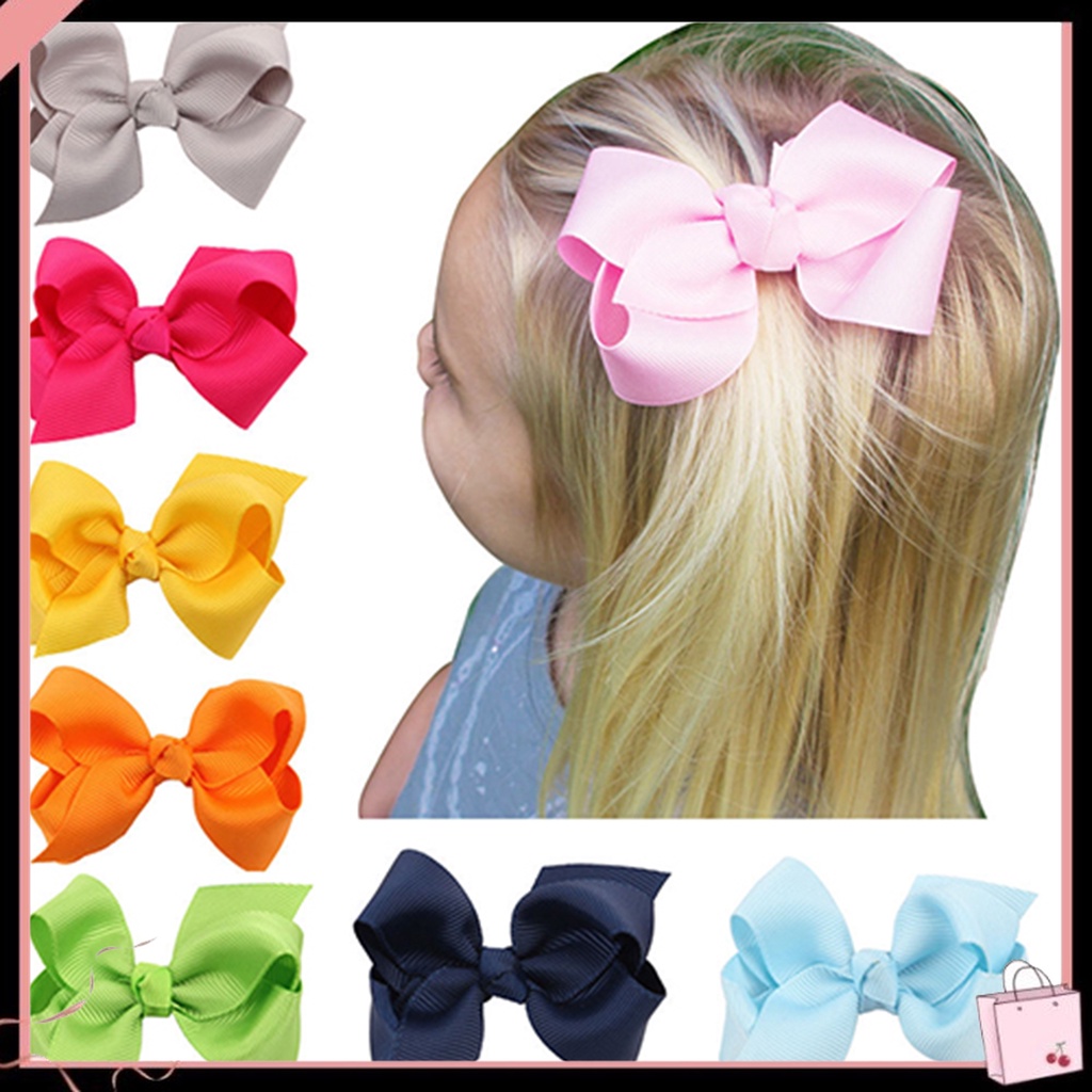 Kẹp Tóc Nơ Ruy Băng Siêu Bền Cho Bé Gái