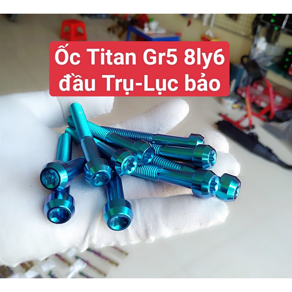 Ốc TiTan Gr5 8li10 8li20 8li25 8li30 8li40 8li6 Đầu dù salaya Probolt Gắn Xe Máy