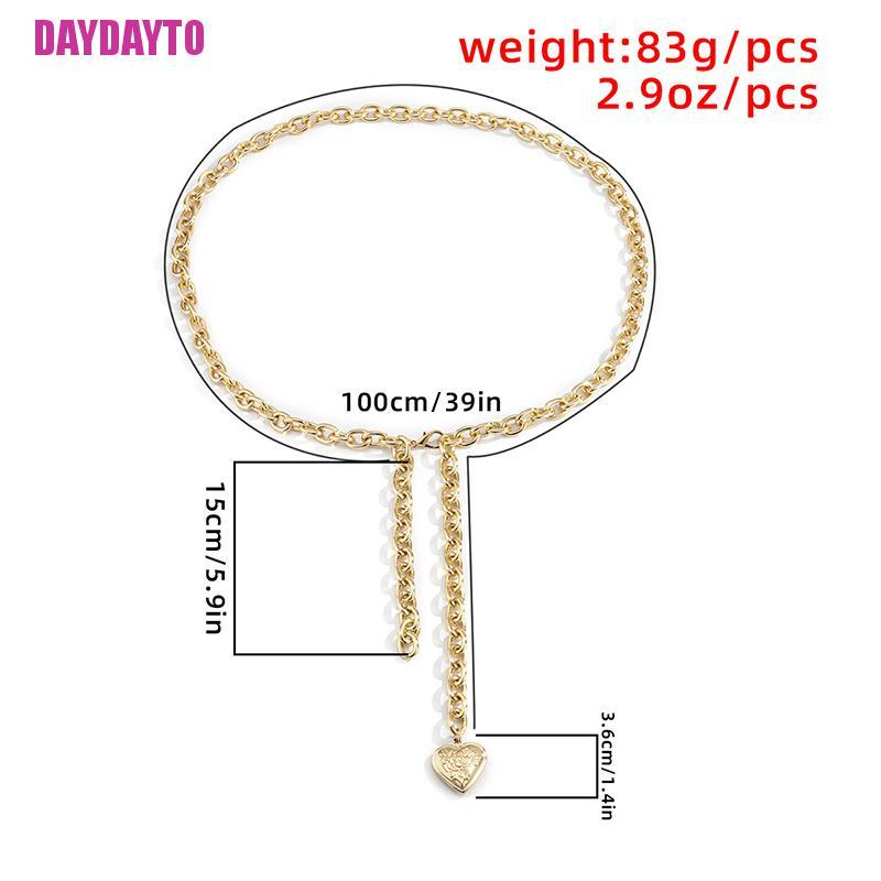 Dây Xích Đeo Thắt Lưng Mặt Trái Tim Bằng Hợp Kim Cho Nữ