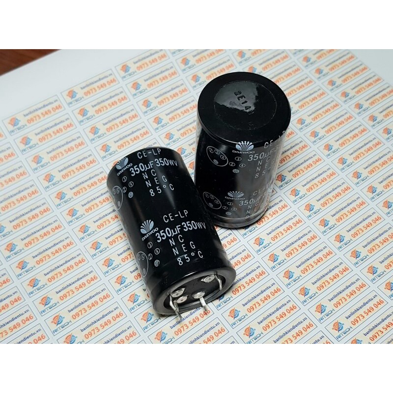 Tụ hóa 4 chân Daewoo 350uF 350V 35x61mm chính hãng