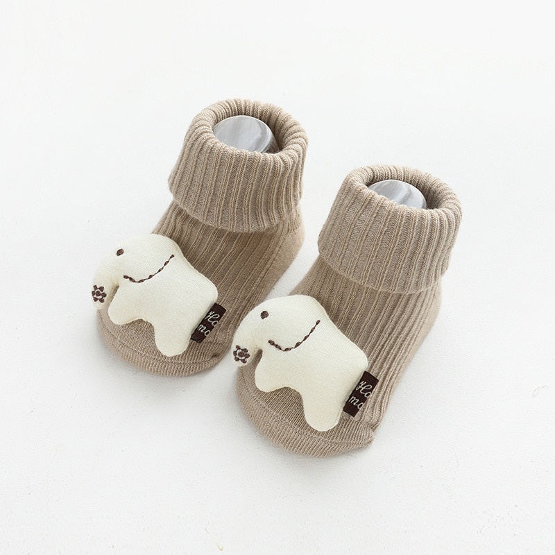 Vớ Cotton Mềm Chống Trượt In Họa Tiết Hoạt Hình Dễ Thương Thời Trang Thu Đông Cho Bé Sơ Sinh