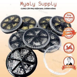 Charm Kim Loại Nail Phụ Kiện Kim Loại Set 6