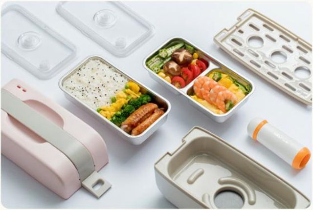 (TẶNG THÌA ĐŨA INOX, TÚI GIỮ NHIỆT 2 KHAY INOX) HỘP CƠM CẮM ĐIỆN CAO CẤP BEAR DHF-B10J2 | BigBuy360 - bigbuy360.vn