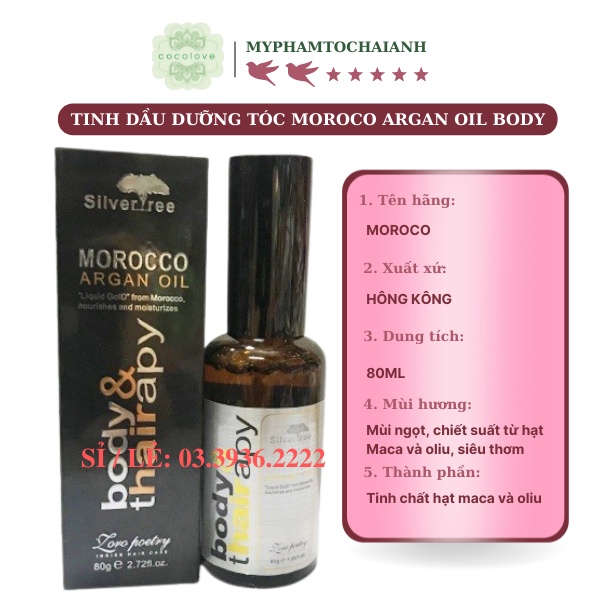 Tinh Dầu Dưỡng Tóc Morocco Argan Oil BODY 80ML