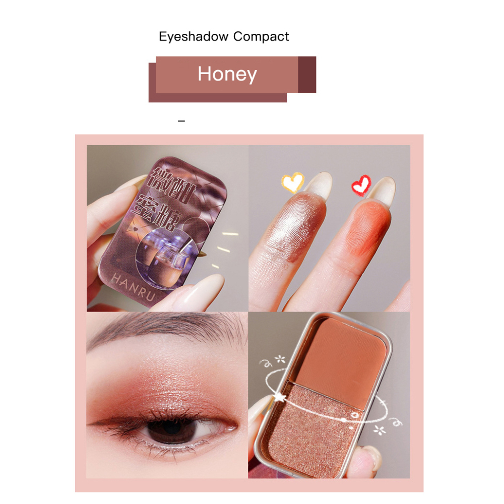 Bảng Phấn Mắt Hanru 2 Màu Pearly Matte Tự Nhiên Lâu Trôi Màu Dễ Dàng | BigBuy360 - bigbuy360.vn