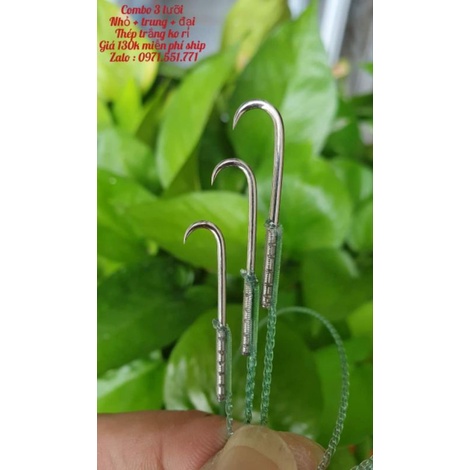 Lưỡi câu lươn tùy chọn kích cỡ