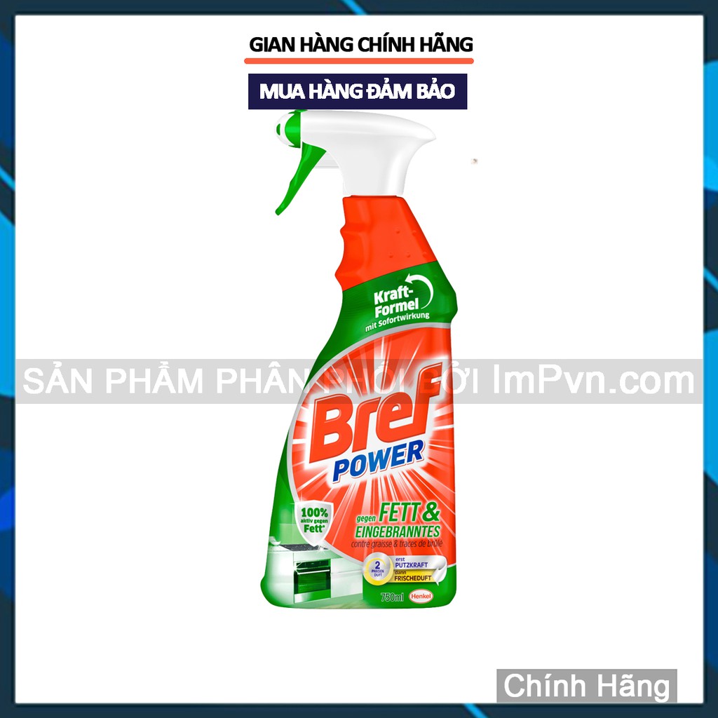 Vệ sinh tẩy dầu mỡ đa năng BREF POWER FETT hoặc KEUKEN CUISINE chai 750ml  - ImP - ImPvn