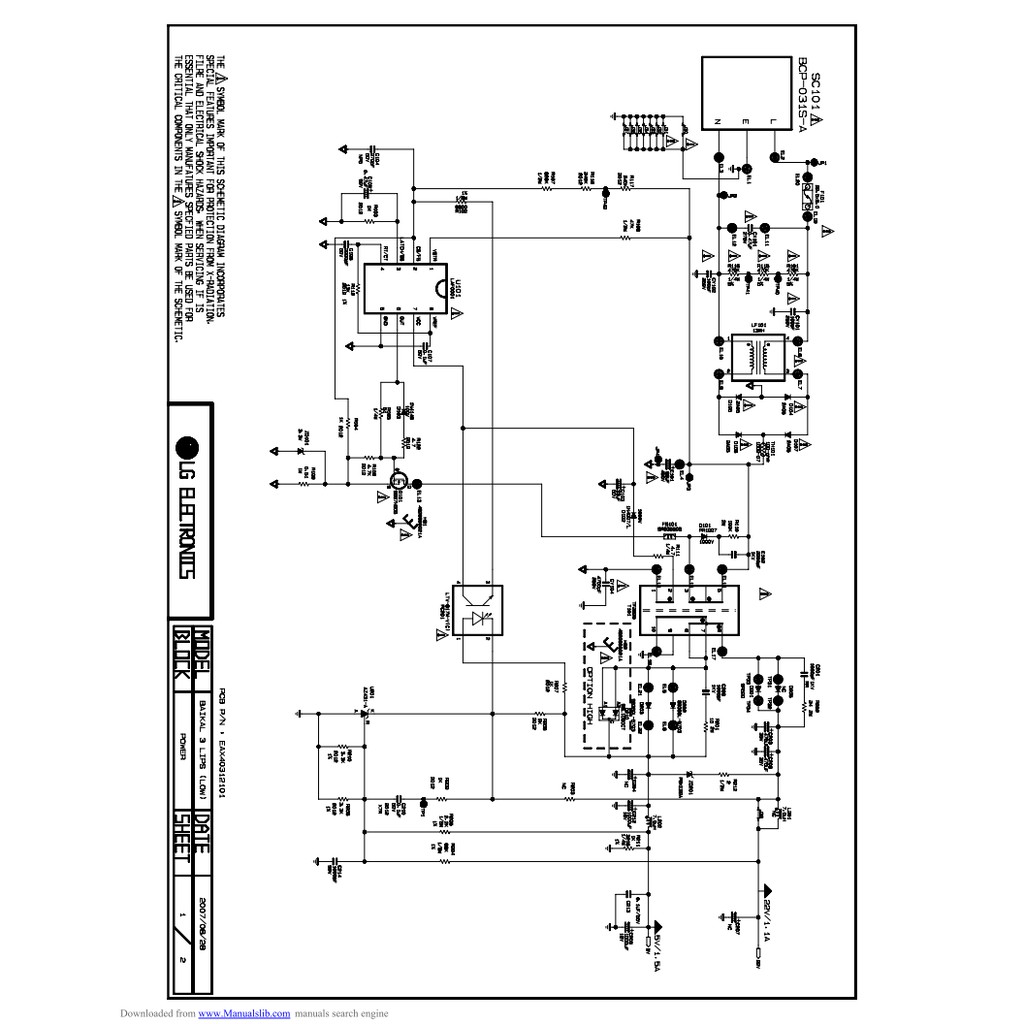 Hướng dẫn sửa chữa và sơ đồ màn LG flatron w1942s