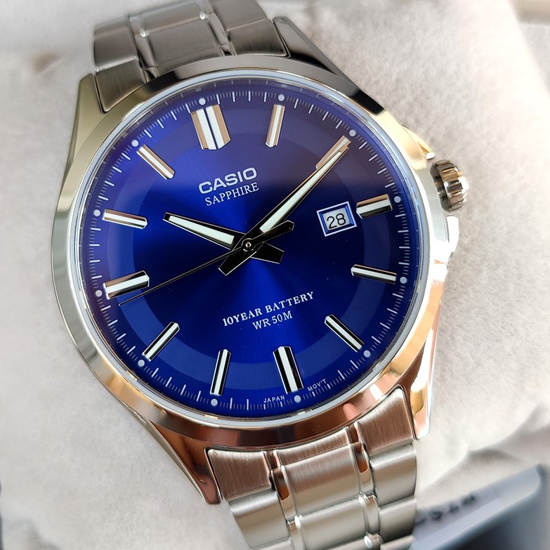 Đồng Hồ Nam Casio Standard MTS-100D-2AVDF Chính Hãng Dây Thép | Casio Standard MTS-100D-2A