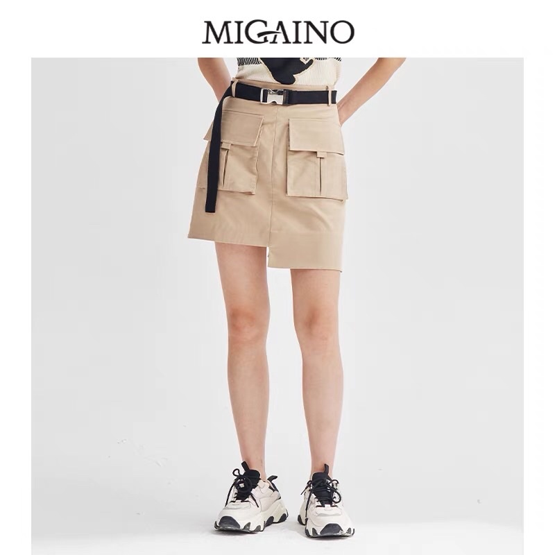 Chân váy kaki nâu