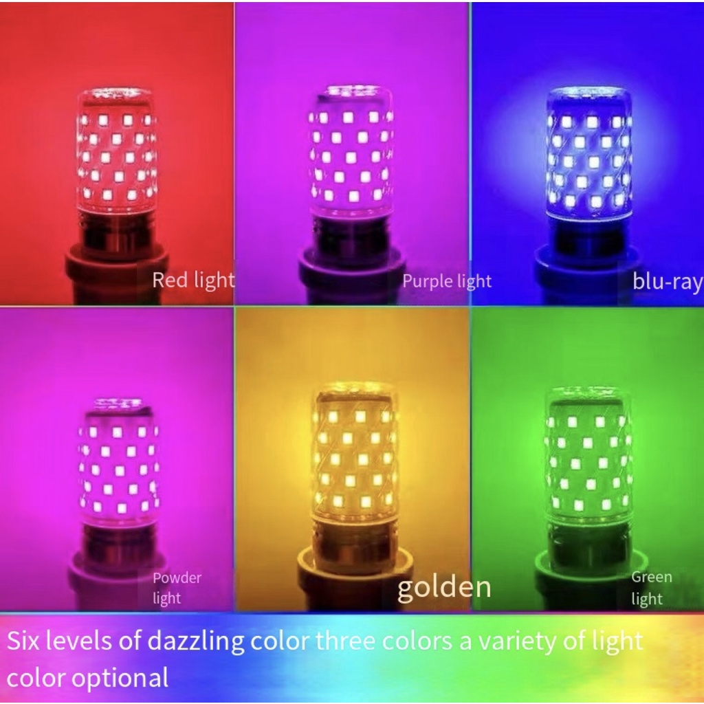 Bóng Đèn LED E27 / e14 12W / 16W Ánh Sáng Tím / Xanh Lá / Hồng / Xanh Dương Nhiều Màu Sắc Lãng Mạn Đa Ứng Dụng