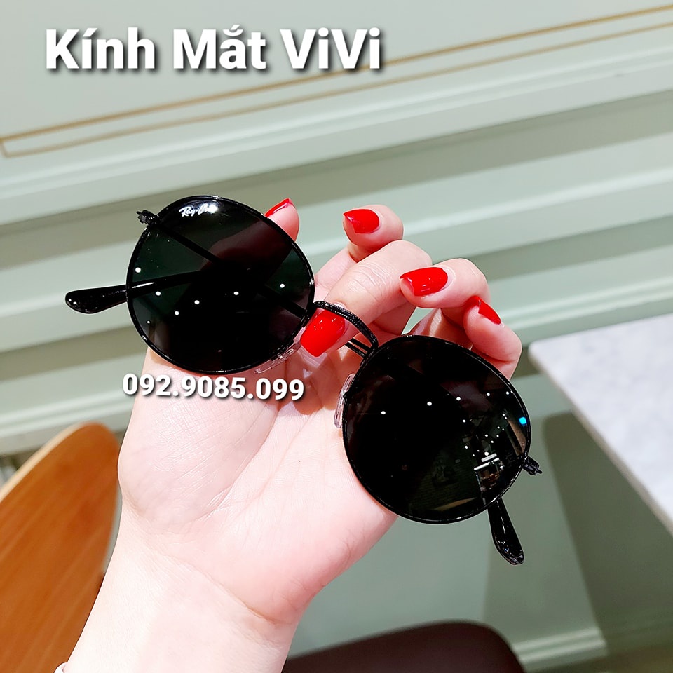 Kính râm nam nữ tròn VIVIEYEWEAR  chống tia UV400 phụ kiện thời trang V3447