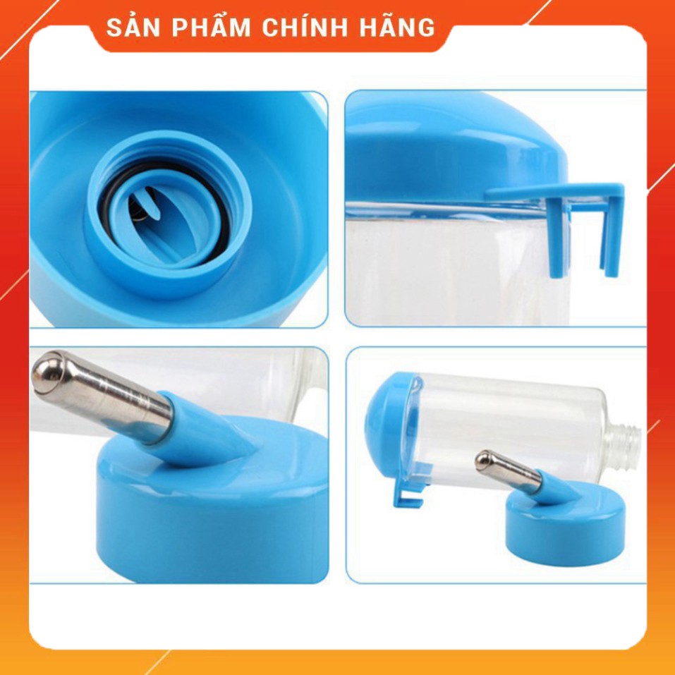 PETHOME Bình nước treo lồng vòi bi inox cho thú cưng dung tích 400ml loại thường