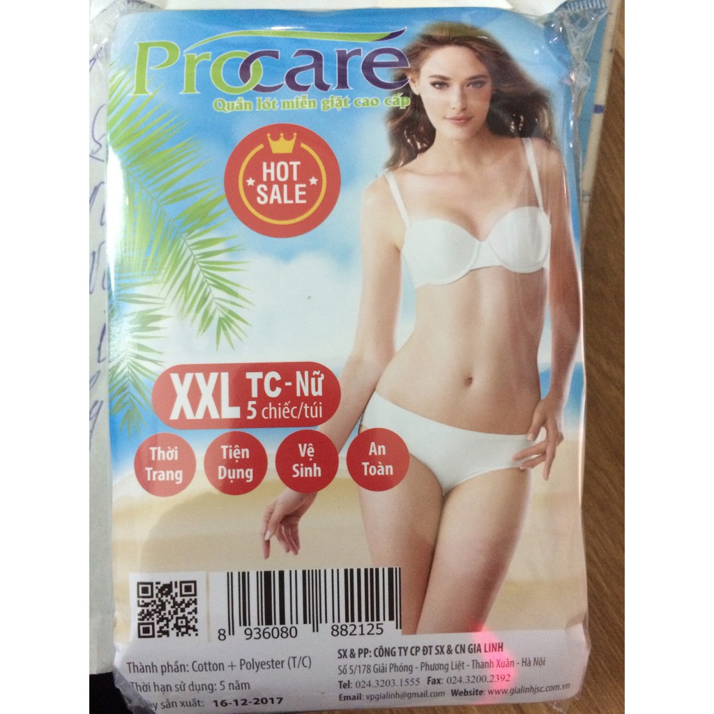 Combo 5 gói quần lót cotton dùng 1 lần procare | BigBuy360 - bigbuy360.vn