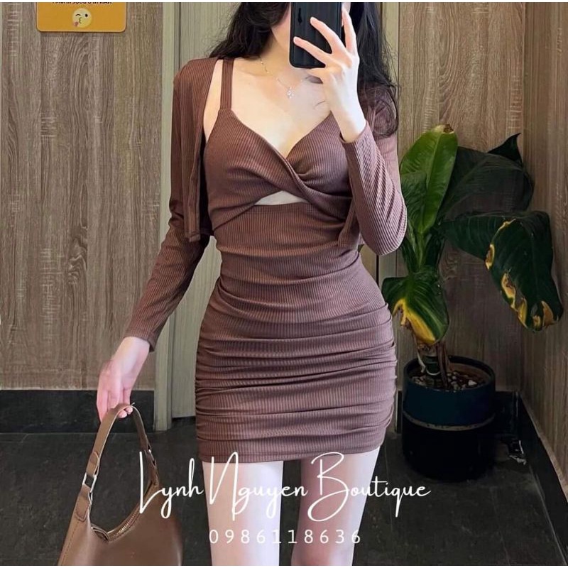 SET BODY CÓ MÚT XOẮN NGỰC KÈM KHOÁT