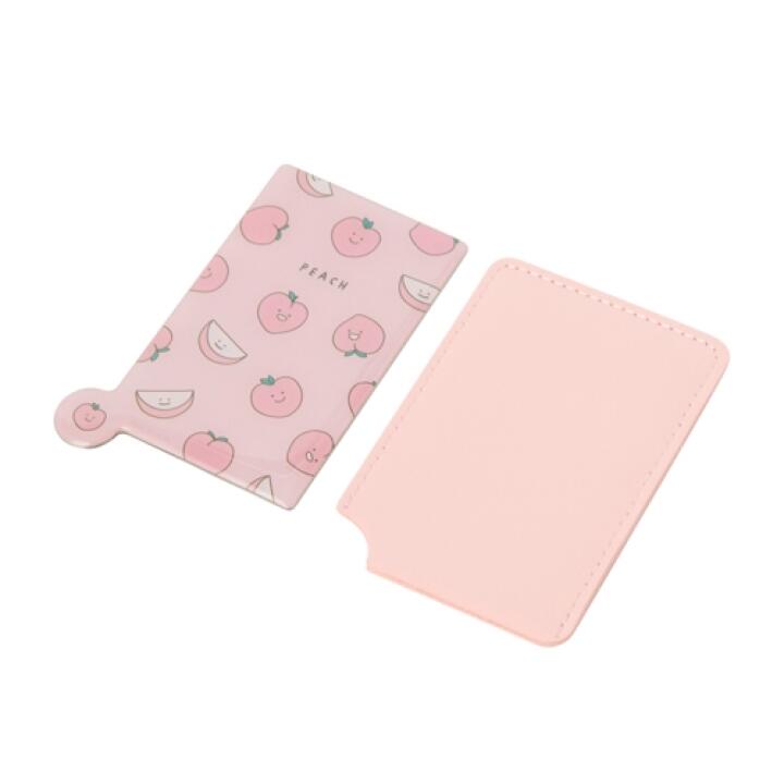 Gương Soi Cầm Tay ARTBOX Hàn Quốc Họa Tiết Quả Đào Có Bao Da Bảo Vệ