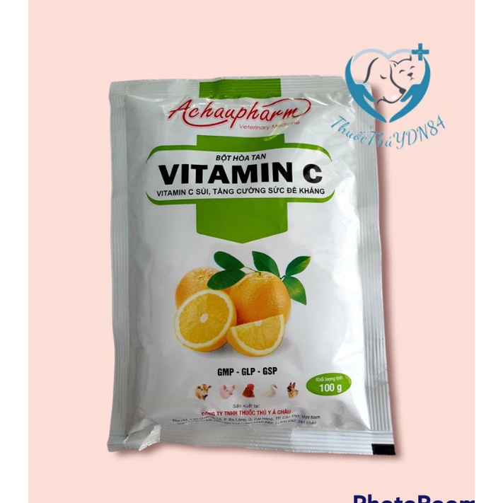 Vitamin C gói 100g tăng sức đề kháng, giảm stress cho vật nuôi