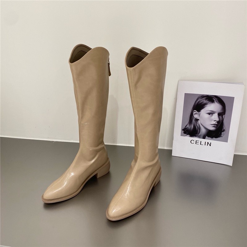 Bốt đùi nữ miệng cong gót 5 phân (mã 708-bốt đùi)(mã 7359) | BigBuy360 - bigbuy360.vn