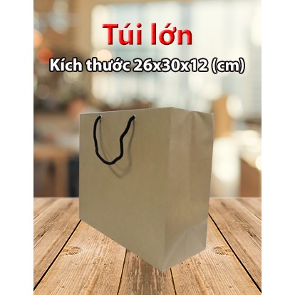 Combo 50 Túi giấy kraft trơn KT08 ( 26 x 30 x 12 cm)