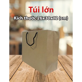 Combo 50 Túi giấy kraft trơn KT08 ( 26 x 30 x 12 cm)